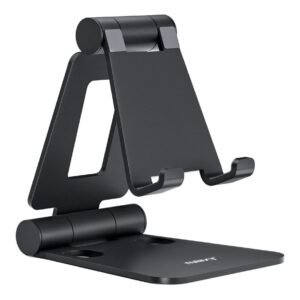 Nulaxy A4 Cell Phone Stand, Fully Foldable, Adjustable Desktop Phone Holder Cradle Dock Compatible with Phone 11 Pro Xs Xs Max Xr X 8, iPad Mini, Nintendo Switch, Tablets (7-10″), All Phones