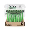 Schick Xtreme 3 Original Sensitive Razor — Disposable Razors Men, Head Razor, Razors for Men Sensitive Skin, 12 Count