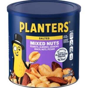 Planters Mixed Nuts Less Than 50% Peanuts with Peanuts (Almonds, Cashews, Brazil Nuts, Pecans & Sea Salt, 3.0 lb Canister)