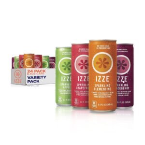 IZZE Sparkling Juice, 4 Flavor Variety Pack, 8.4 Fl Oz (24 Count)