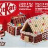 Nestle Chocolate KITKAT Christmas and Holiday Candy Cabin & Hut Building Kit Chocolate, 1.35kg/3 lbs , 48 Ounces', Red