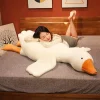[Today Only Free Shipping]Giant White Goose Plush Soft Furry Swan Stuffed Animal Pillow
