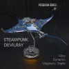 [New Year Surprise Price Free Shipping]3D DIY Mechanical Mobula Manta Ray Kinetic Sculpture kits Metal Automata Toy