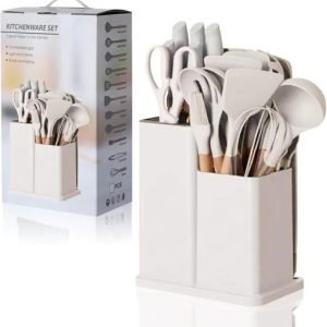 【New Users Only $2.99】 – Your Kitchen Need This SILICONE KITCHENWARE 19-PIECE SET