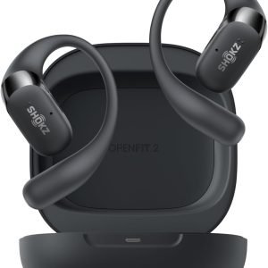 Exclusive for New Users[Just $1.99]：SHOKZ New OpenFit 2 Open-Ear Headphones, True Wireless Bluetooth Earphones with Microphone, Earhook Earbuds with 48 Hours of Playtime, Fast Charging, IP55 Water-Resistant, with Carrying Bag
