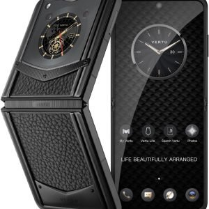 VERTU IRONFLIP Calf Skin Flip Cell Phone, Unlocked Android 5G Smartphone, Foldable Design, One-Hand Control, 50MP Camera, 12G+512G, Dual SIM, 6.9" 120Hz OLED, 65W Fast Charge