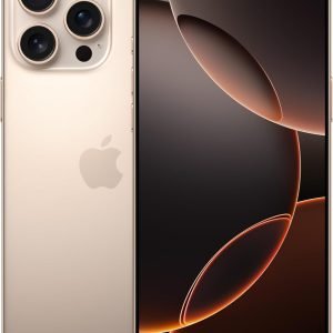 [The New User Exclusive Benefit ]（Desert Titanium）Apple iPhone 16 Pro Max 6.9″ 5G Dual SIM Card Smartphone LTPO Super Retina XDR OLED Face ID NFC A18Pro 1TB 8GB Unlocked
